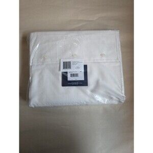 Ralph Lauren Organic Cotton Lovan Jacquard King Flat Sheet Parchment MSRP $250